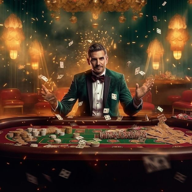 pelangicasino Caribbean Stud Poker table layout with payout chart